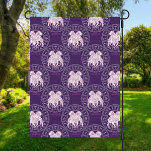 Purple Gemini Zodiac Pattern Print Garden Flag