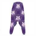 Purple Gemini Zodiac Pattern Print Hammer Pants
