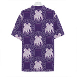 Purple Gemini Zodiac Pattern Print Hawaiian Shirt