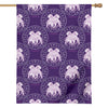 Purple Gemini Zodiac Pattern Print House Flag