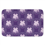 Purple Gemini Zodiac Pattern Print Indoor Door Mat