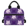 Purple Gemini Zodiac Pattern Print Insulated Lunch Bag