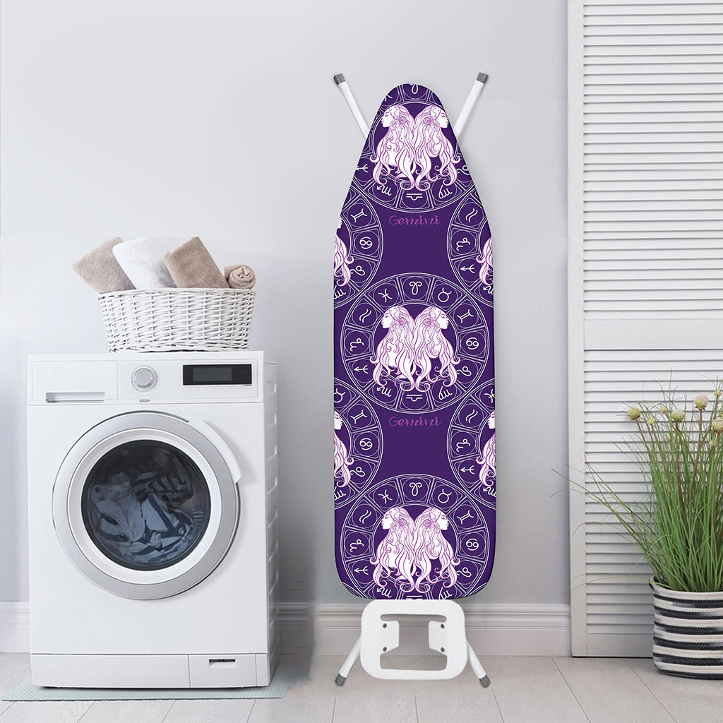 Purple Gemini Zodiac Pattern Print Ironing Board Cover