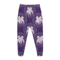 Purple Gemini Zodiac Pattern Print Jogger Pants