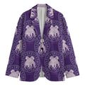 Purple Gemini Zodiac Pattern Print Men's Blazer