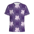 Purple Gemini Zodiac Pattern Print Men's Athletic T-Shirt