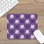 Purple Gemini Zodiac Pattern Print Mouse Pad