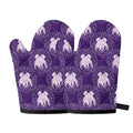 Purple Gemini Zodiac Pattern Print Oven Mitts