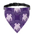 Purple Gemini Zodiac Pattern Print Over The Collar Dog Bandana