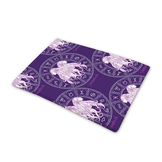 Purple Gemini Zodiac Pattern Print Pet Cooling Mat Cover
