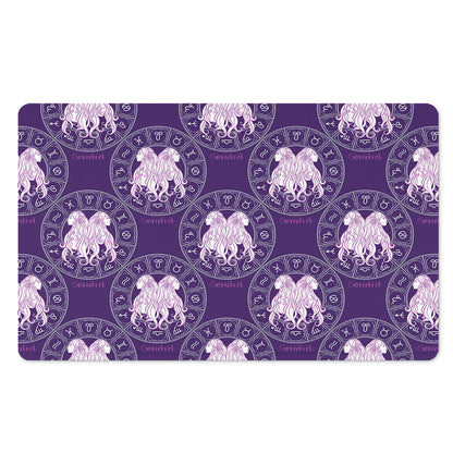 Purple Gemini Zodiac Pattern Print Polyester Doormat