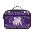 Purple Gemini Zodiac Pattern Print Portable Lunch Bag