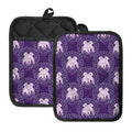 Purple Gemini Zodiac Pattern Print Pot Holders With Pocket