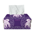 Purple Gemini Zodiac Pattern Print Rectangle Tissue Box Cover