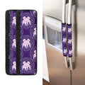 Purple Gemini Zodiac Pattern Print Refrigerator Handle Covers