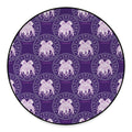 Purple Gemini Zodiac Pattern Print Round Floor Mat