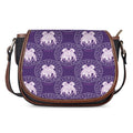 Purple Gemini Zodiac Pattern Print Saddle Bag