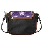 Purple Gemini Zodiac Pattern Print Saddle Bag