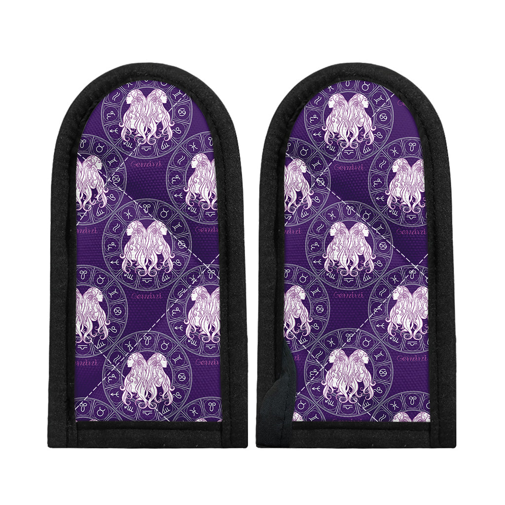 Purple Gemini Zodiac Pattern Print Skillet Handle Cover