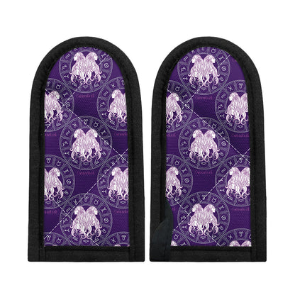 Purple Gemini Zodiac Pattern Print Skillet Handle Cover