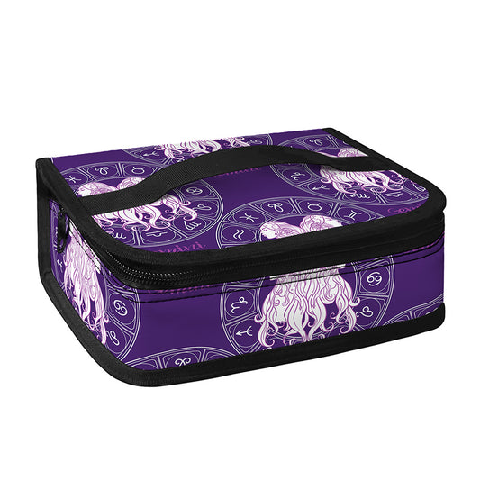 Purple Gemini Zodiac Pattern Print Small Lunch Bag