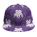 Purple Gemini Zodiac Pattern Print Snapback Cap