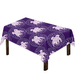 Purple Gemini Zodiac Pattern Print Tablecloth