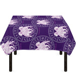 Purple Gemini Zodiac Pattern Print Tablecloth