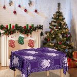 Purple Gemini Zodiac Pattern Print Tablecloth