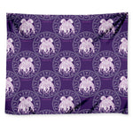 Purple Gemini Zodiac Pattern Print Tapestry