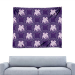 Purple Gemini Zodiac Pattern Print Tapestry