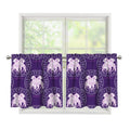 Purple Gemini Zodiac Pattern Print Tier Curtains