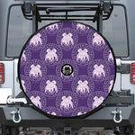 Purple Gemini Zodiac Pattern Print Tire Cover With Camera Hole