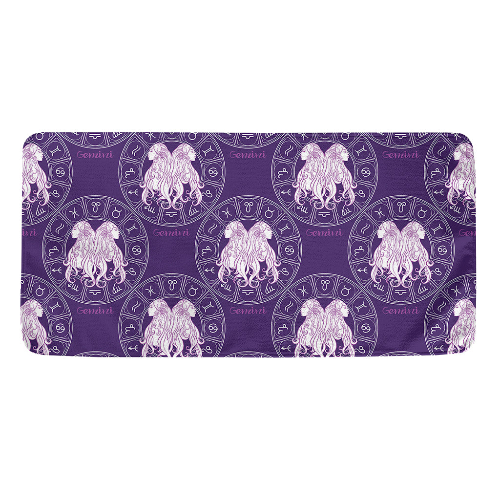Purple Gemini Zodiac Pattern Print Towel