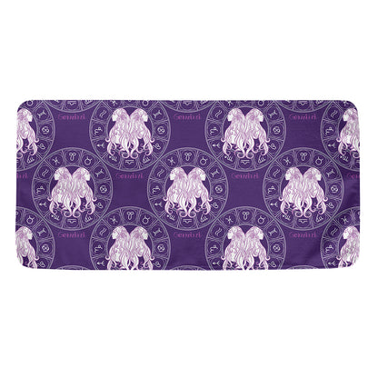 Purple Gemini Zodiac Pattern Print Towel
