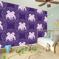 Purple Gemini Zodiac Pattern Print Wall Sticker