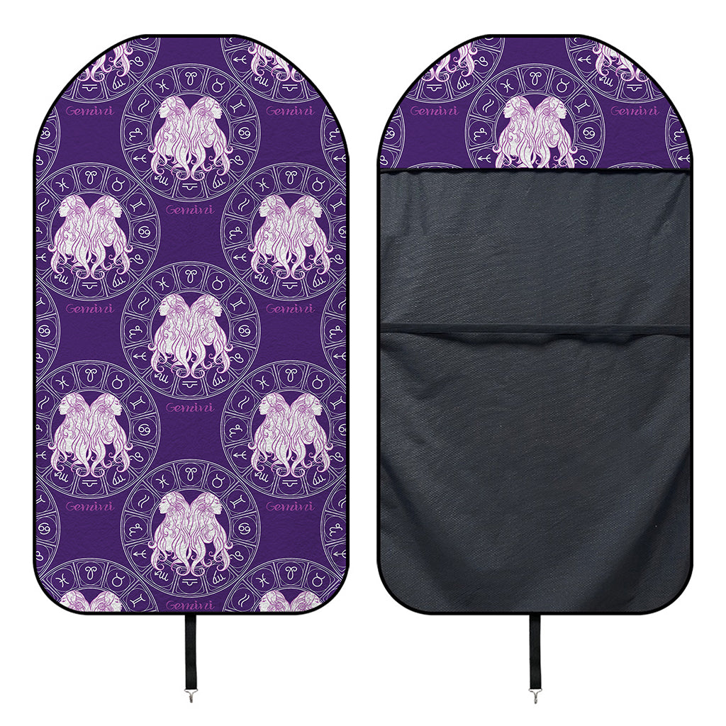 Purple Gemini Zodiac Pattern Print Waterproof Car Seat Cover