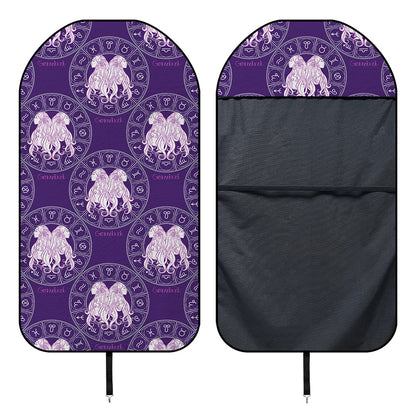 Purple Gemini Zodiac Pattern Print Waterproof Car Seat Cover