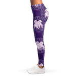 Purple Gemini Zodiac Pattern Print Women's Leggings