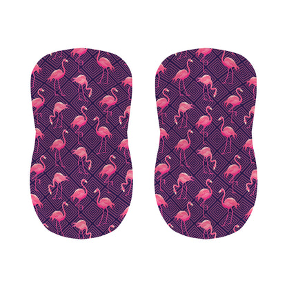 Purple Geometric Flamingo Pattern Print Bar Stool Covers
