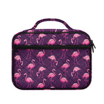 Purple Geometric Flamingo Pattern Print Briefcase Bible Bag
