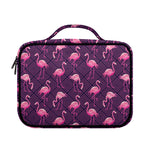 Purple Geometric Flamingo Pattern Print Briefcase Bible Bag