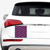 Purple Geometric Flamingo Pattern Print Car Sticker