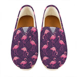 Purple Geometric Flamingo Pattern Print Casual Shoes