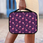 Purple Geometric Flamingo Pattern Print Classic Bible Case