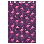 Purple Geometric Flamingo Pattern Print Curtain