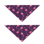 Purple Geometric Flamingo Pattern Print Dog Bandana