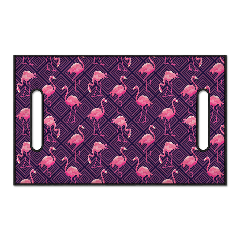 Purple Geometric Flamingo Pattern Print Golf Cart Seat Cover