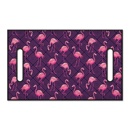 Purple Geometric Flamingo Pattern Print Golf Cart Seat Cover