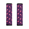 Purple Geometric Flamingo Pattern Print Handle Covers
